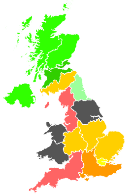 Click on a region for air pollution levels for 05/07/1987