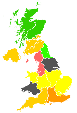 Click on a region for air pollution levels for 05/07/1989