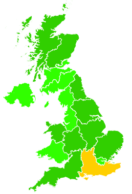 Click on a region for air pollution levels for 05/07/1996
