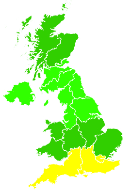 Click on a region for air pollution levels for 05/07/2017