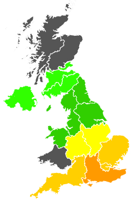 Click on a region for air pollution levels for 05/08/1989