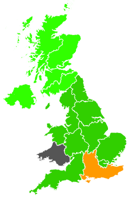 Click on a region for air pollution levels for 05/08/1990