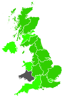 Click on a region for air pollution levels for 05/08/1991