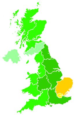 Click on a region for air pollution levels for 05/08/2006