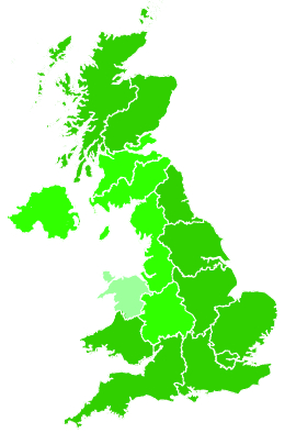 Click on a region for air pollution levels for 05/08/2019