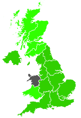 Click on a region for air pollution levels for 05/09/1996