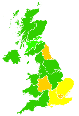 Click on a region for air pollution levels for 05/09/2014