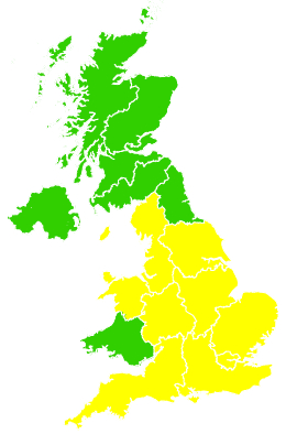 Click on a region for air pollution levels for 05/09/2021