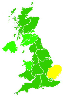 Click on a region for air pollution levels for 05/09/2024