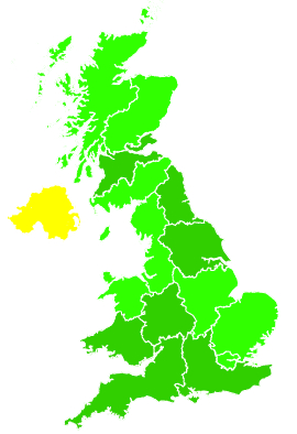 Click on a region for air pollution levels for 05/10/1999