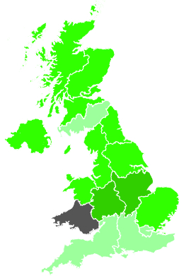 Click on a region for air pollution levels for 05/11/1987