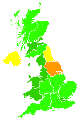 Click on a region for air pollution levels for 05/11/2015