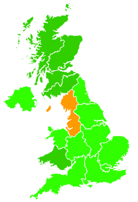 Click on a region for air pollution levels for 05/11/2019