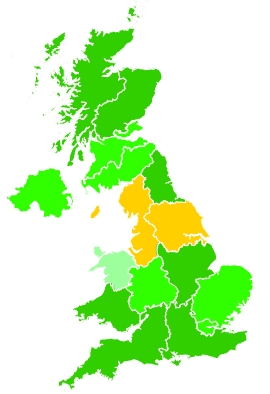Click on a region for air pollution levels for 05/11/2022