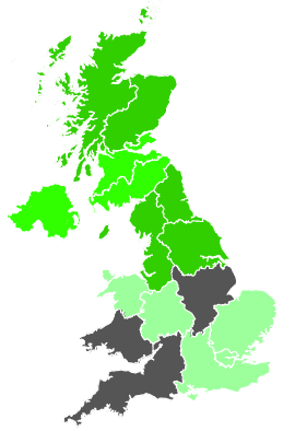 Click on a region for air pollution levels for 05/12/1987