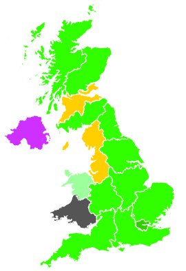 Click on a region for air pollution levels for 05/12/1989