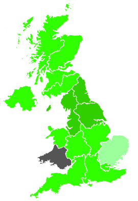 Click on a region for air pollution levels for 05/12/1991