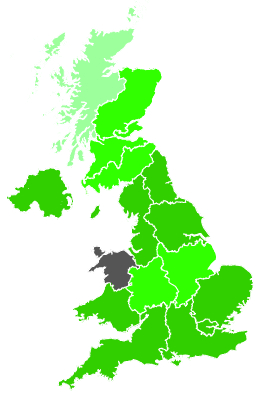 Click on a region for air pollution levels for 05/12/2001