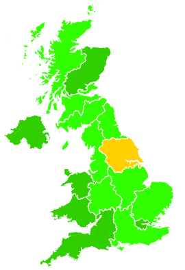 Click on a region for air pollution levels for 05/12/2005