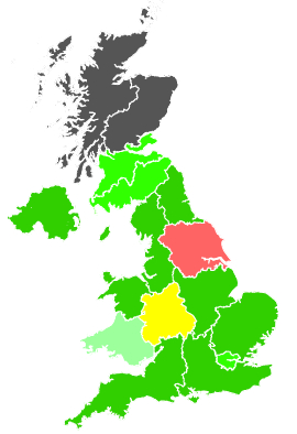 Click on a region for air pollution levels for 06/01/1994