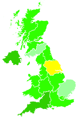 Click on a region for air pollution levels for 06/01/1996