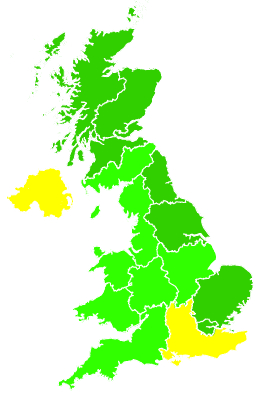 Click on a region for air pollution levels for 06/01/1997