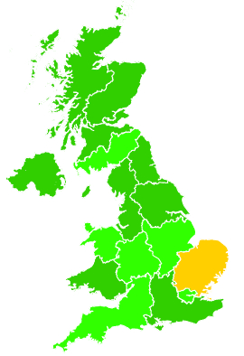 Click on a region for air pollution levels for 06/01/2003