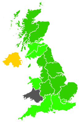 Click on a region for air pollution levels for 06/02/1991