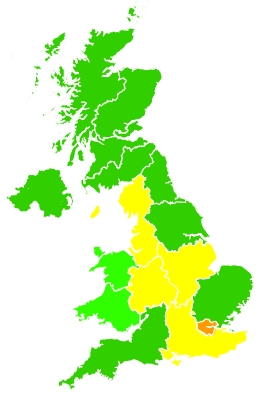 Click on a region for air pollution levels for 06/02/2023