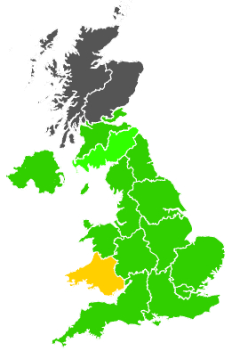 Click on a region for air pollution levels for 06/03/1998