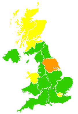 Click on a region for air pollution levels for 06/03/2006