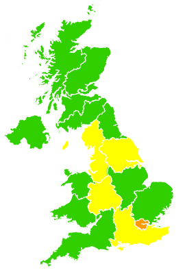 Click on a region for air pollution levels for 06/03/2025