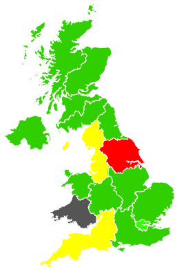 Click on a region for air pollution levels for 06/04/1991