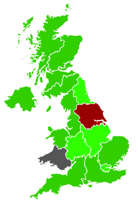 Click on a region for air pollution levels for 06/04/1992
