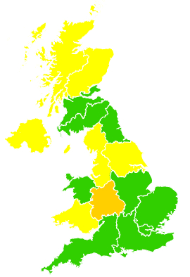 Click on a region for air pollution levels for 06/04/1996