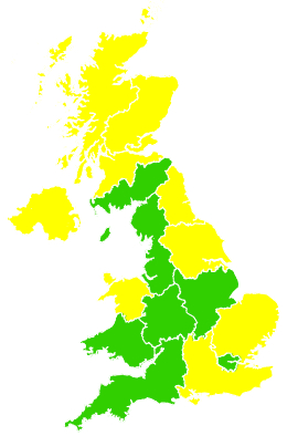 Click on a region for air pollution levels for 06/04/1999