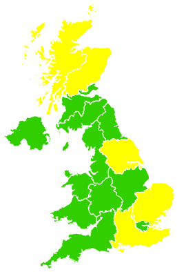 Click on a region for air pollution levels for 06/04/2000