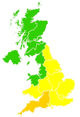 Click on a region for air pollution levels for 06/04/2024