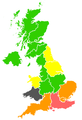 Click on a region for air pollution levels for 06/05/1990