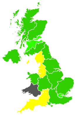 Click on a region for air pollution levels for 06/05/1991