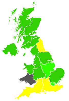 Click on a region for air pollution levels for 06/05/1992