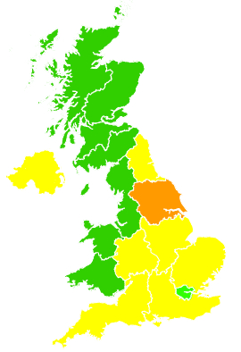 Click on a region for air pollution levels for 06/05/1993