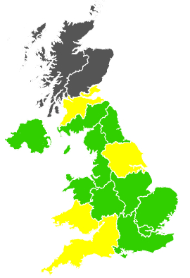 Click on a region for air pollution levels for 06/05/1999