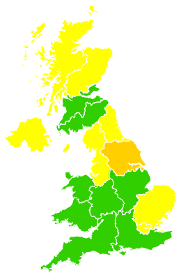 Click on a region for air pollution levels for 06/05/2002