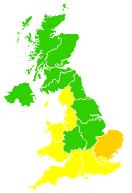 Click on a region for air pollution levels for 06/05/2005