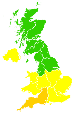 Click on a region for air pollution levels for 06/05/2020