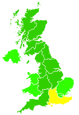 Click on a region for air pollution levels for 06/06/1995