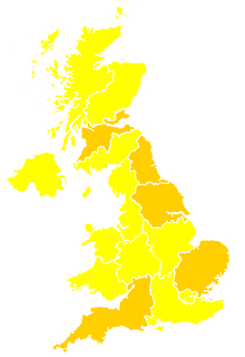 Click on a region for air pollution levels for 06/06/1997