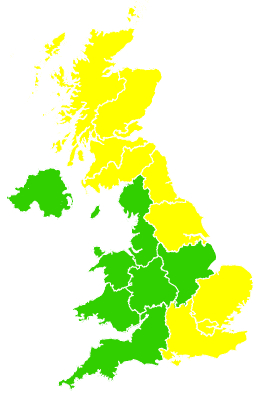 Click on a region for air pollution levels for 06/06/2008