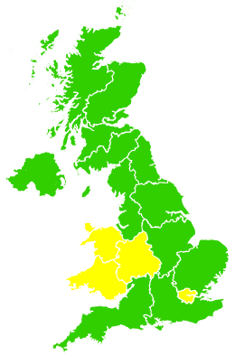 Click on a region for air pollution levels for 06/06/2018